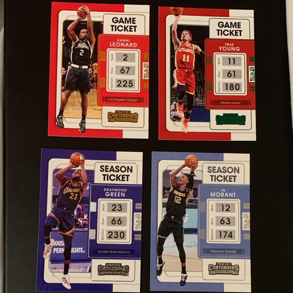 2021-2022 Panini Contenders basketball cards lot of 4 as pictured